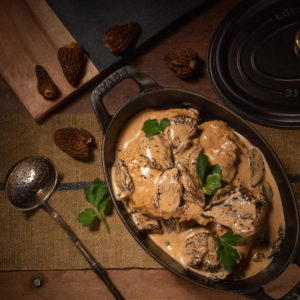 Poulet à la crème et aux morilles de la Maison Abel - pour 2 personnes