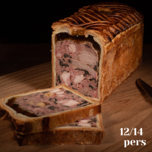 Pâté-Croûte Cochon, trompettes de la mort et noisettes - demi pâté-croûte pour 12/14 personnes